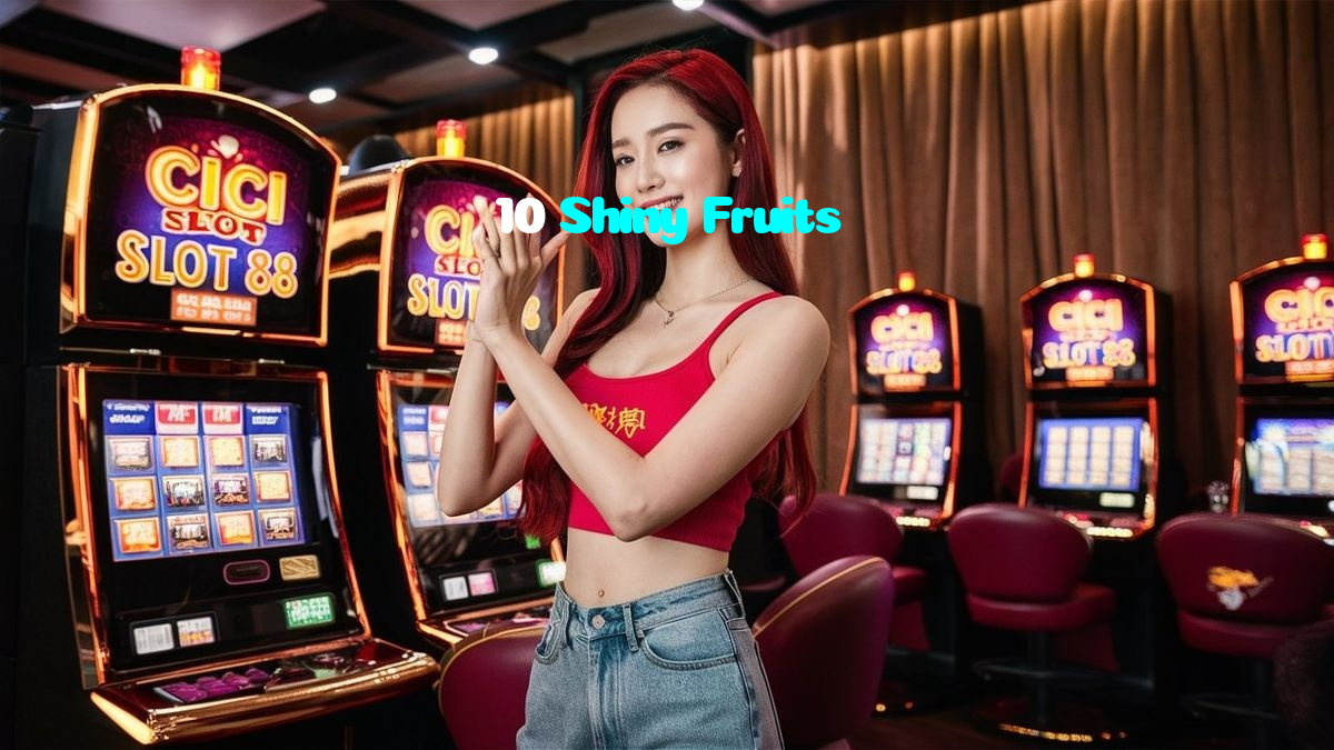 10 Shiny Fruits casino presented on mobile device in Pakistan with slots and live games